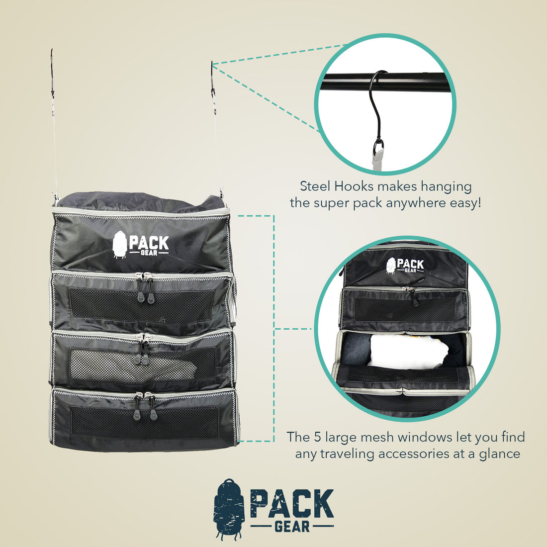 Suitcase Organizer | Pack More in your Luggage or Backpack | Carry-On & Check-In Sizes Available by Pack Gear